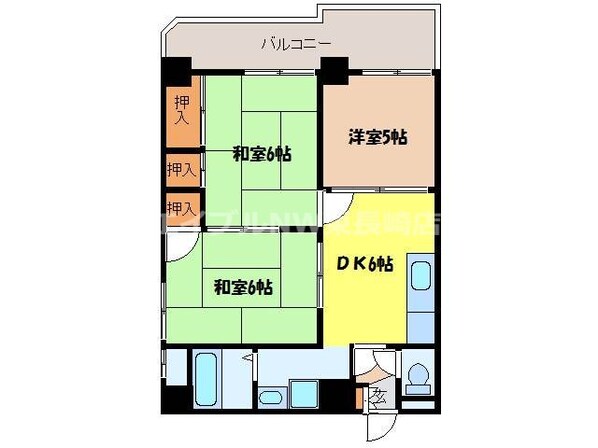 グランドハイツ勝山の物件間取画像